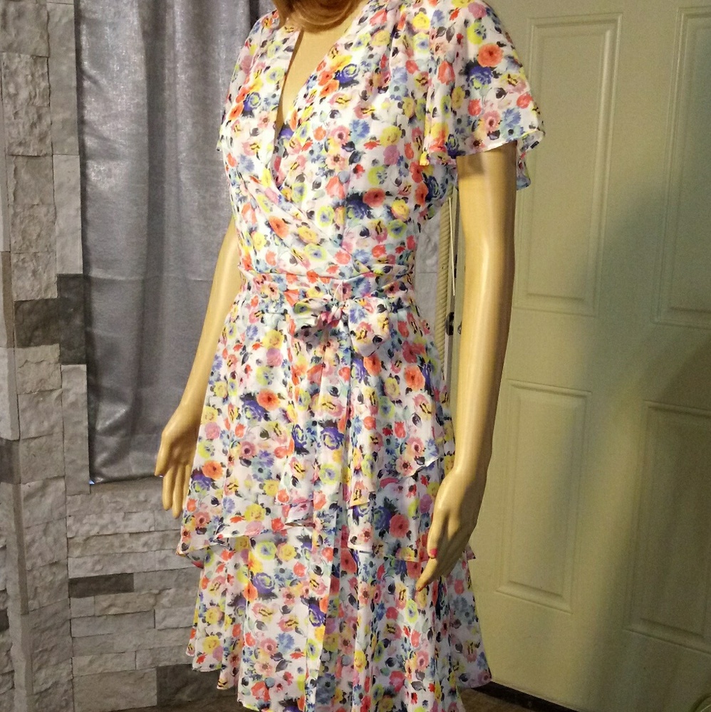 Tahari Faux wrap Dress